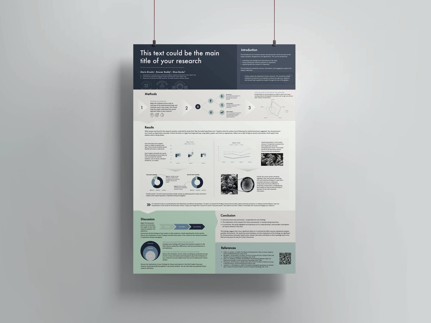 Scientific poster template | A0 portrait PowerPoint file