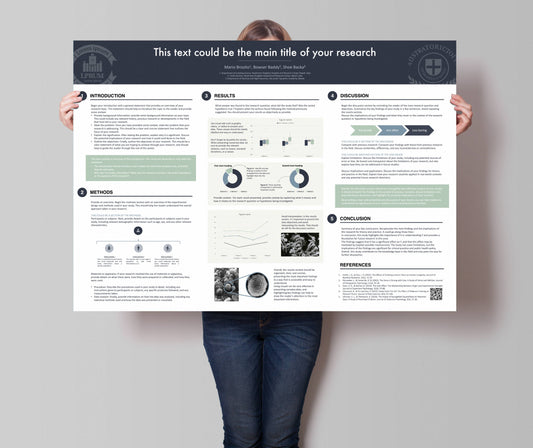 Research Poster template | A0 landscape PowerPoint | dark color classic
